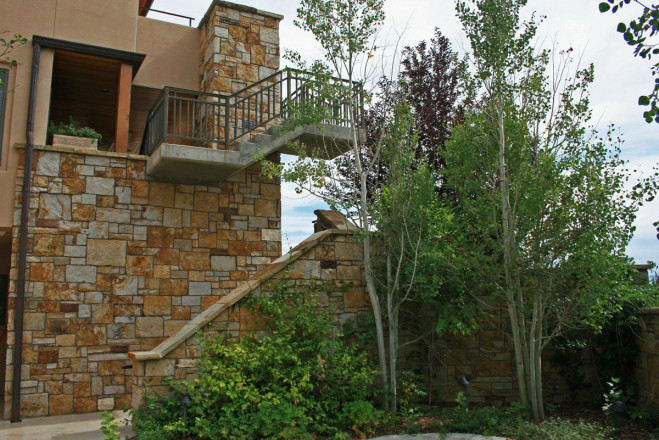 Architects: VMD Architects (Victor Mark Donaldson), Avon, CO. General Contractor: HE Whitlock, Inc., Pueblo, CO. Masonry Installation: Mountain Masonry, Canon City, CO. Description: Natural Bed Face – Sienna Buff, custom split ashlar full thickness veneer.