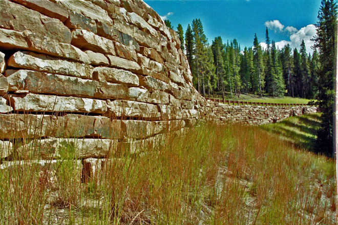 Description: Massive Wall Slabs 8-14” thick, machine installed.