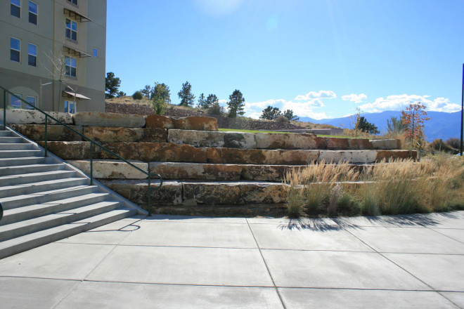 Design: UCCS Architect, Installation: Landtech Contractors, Wall Slabs 12-24” & Wall Slabs 8-14”