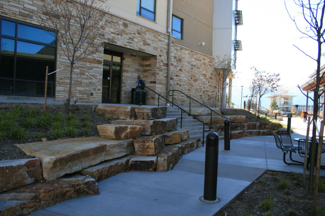 Design: UCCS Architect, Installation: Landtech Contractors, Wall Slabs 12-24” & Wall Slabs 8-14”